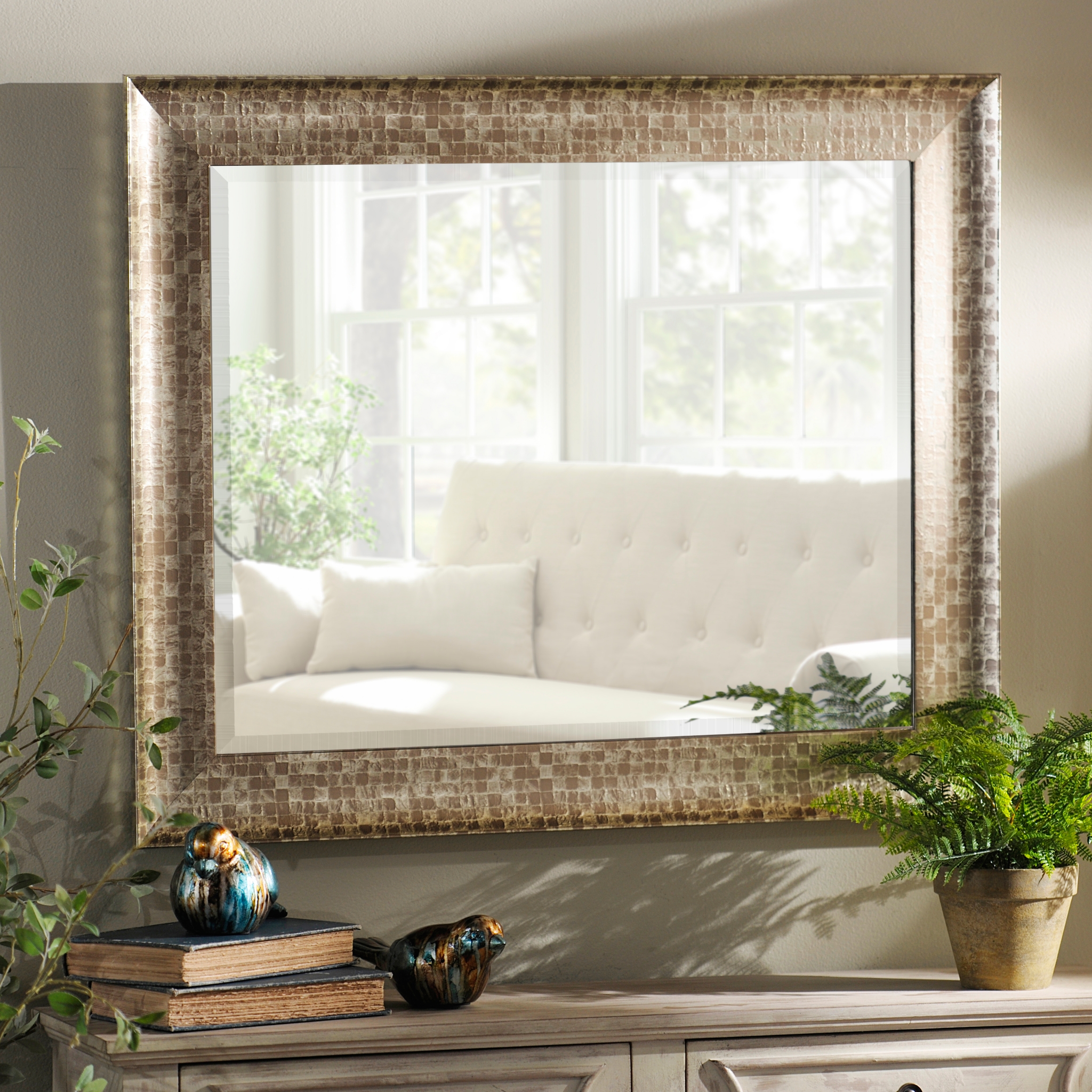 Pewter Framed Mirror, 30x36 in. Kirklands