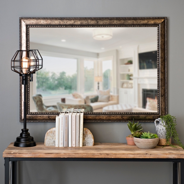 Antiqued Silver Framed Mirror, 30x42 in. Kirklands