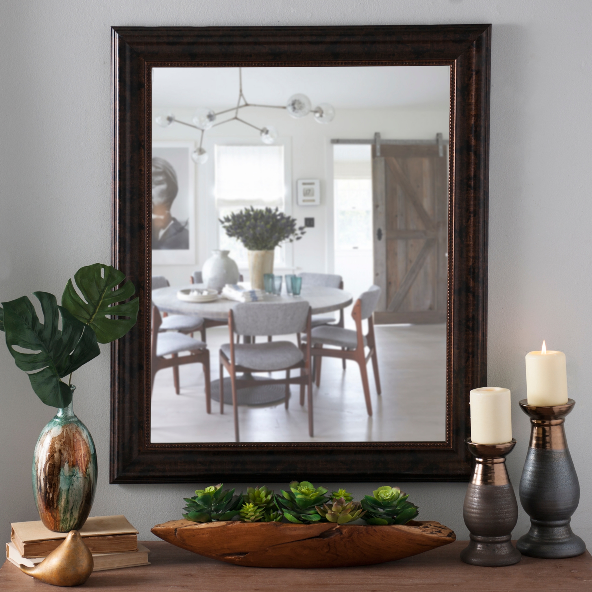 Bronze Framed Mirror, 27x33 Kirklands