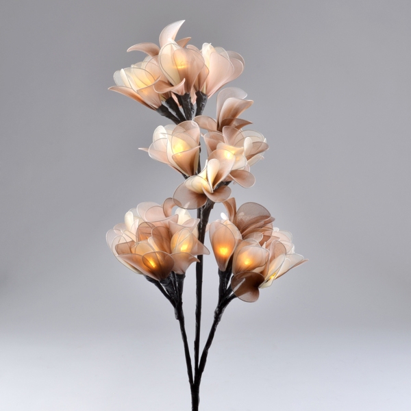  Pre-Lit Brown &amp; Cream Organza Branch