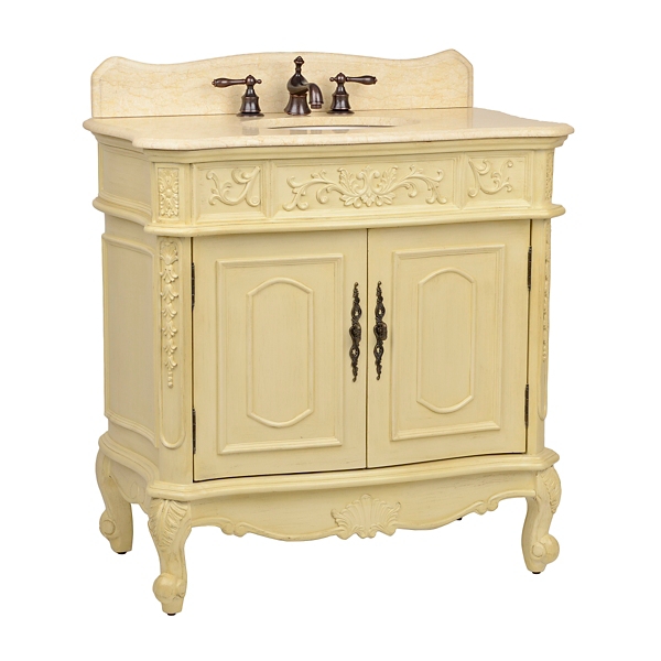  Ivory Sinclair Vanity Sink, 36in.
