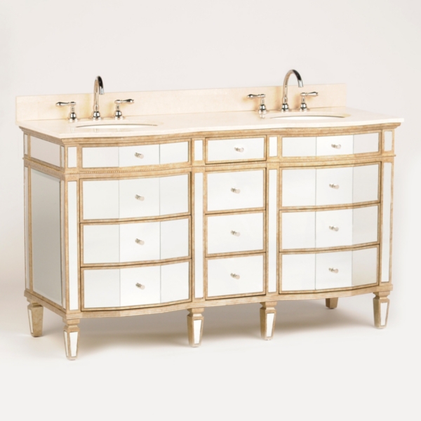  Mirrored Winston Double Vanity Sink, 60 in.