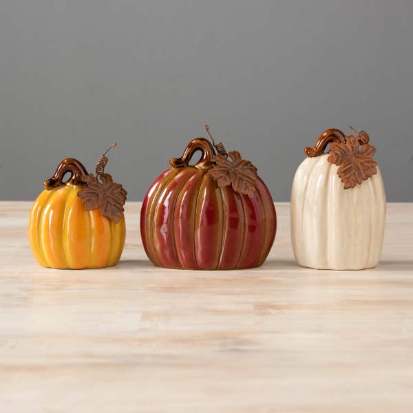 Ceramic Pumpkins, Set of 3 Kirklands