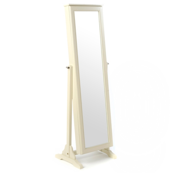  Wood Buttermilk Jewelry Armoire Mirror