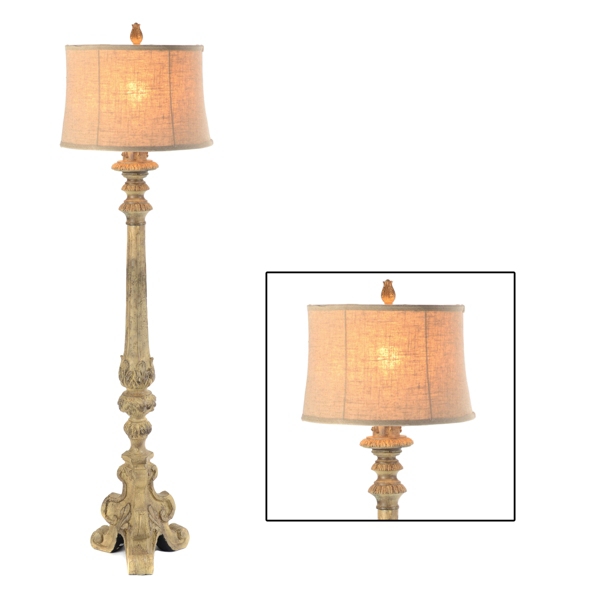  French Candlestick Floor Lamp