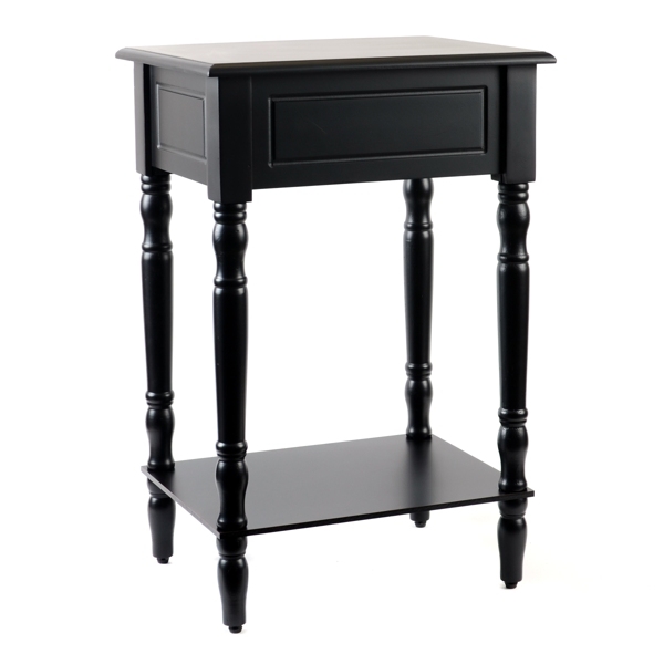  Black Rectangle Accent Table