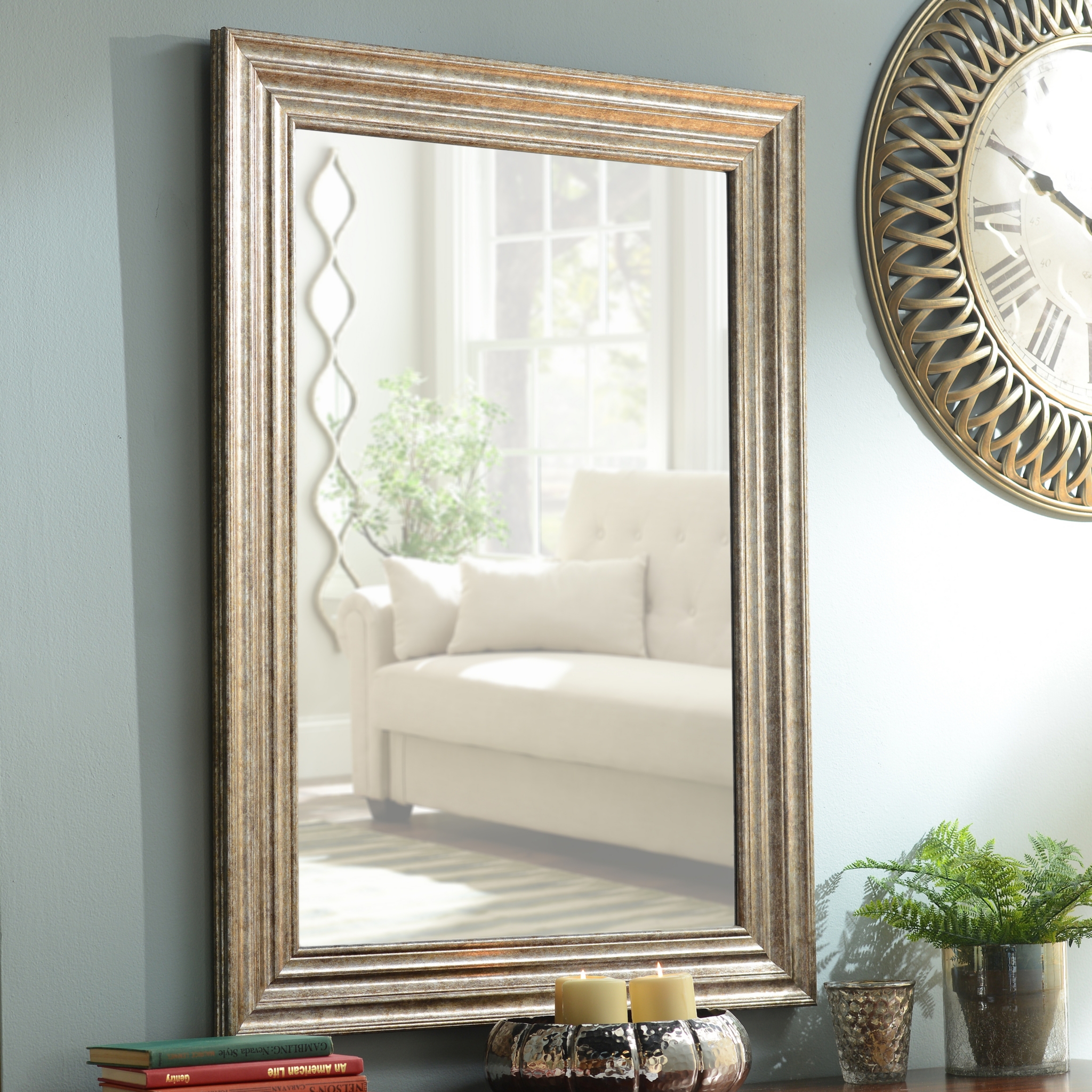 Antique Silver Framed Mirror, 32x44 in. Kirklands