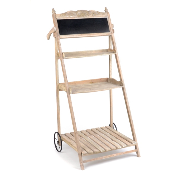 3Shelf Wood Plant Stand with Chalkboard Kirklands