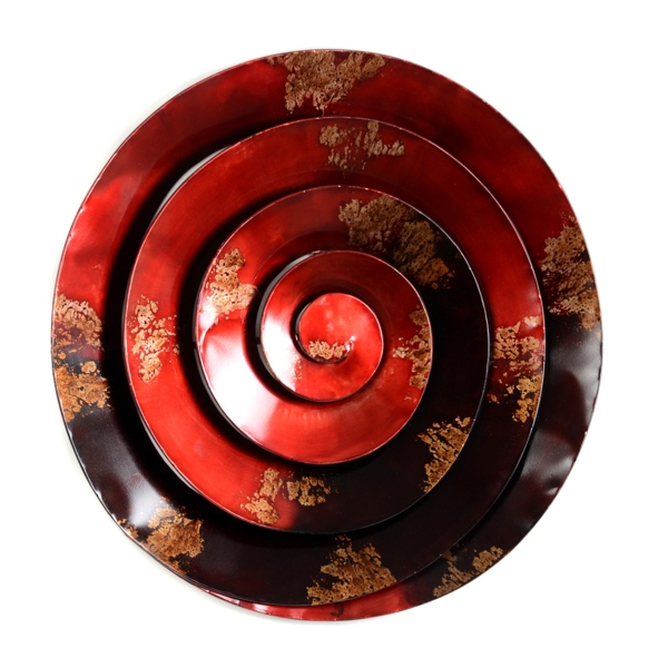 Red Spiral Metal Art Kirklands