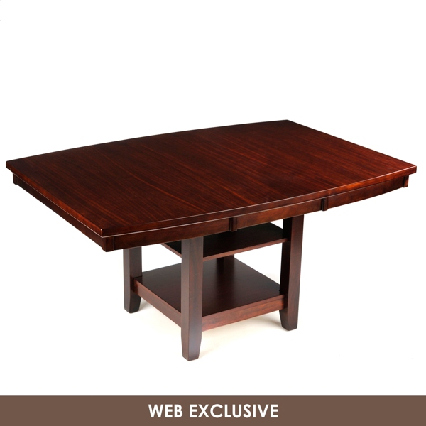  Espresso Bradley Dining Table with Shelves