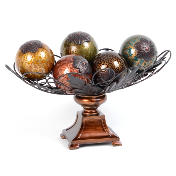 Acanthus Crackle Glass Orb Bowl Set Kirklands