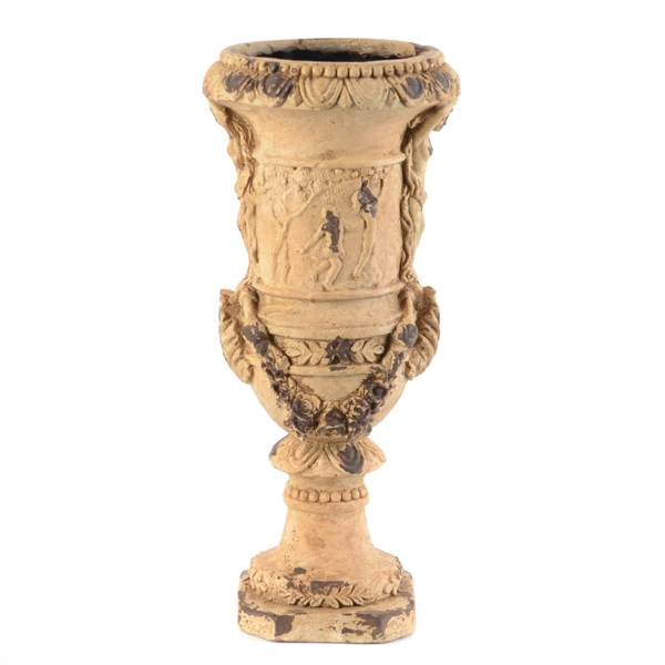  Antique Cream Ceramic Urn