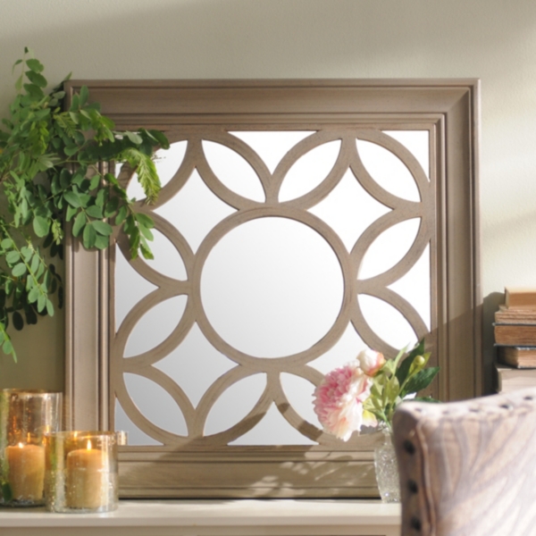 Circles Geometric Wall Mirror, 30x30 Kirklands
