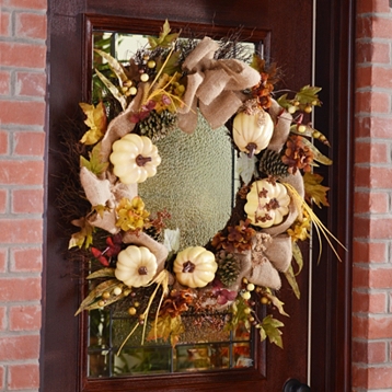 Cream Pumpkin Wreath at Kirkland's