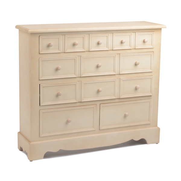 Distressed Cream 5Drawer Chest Kirklands
