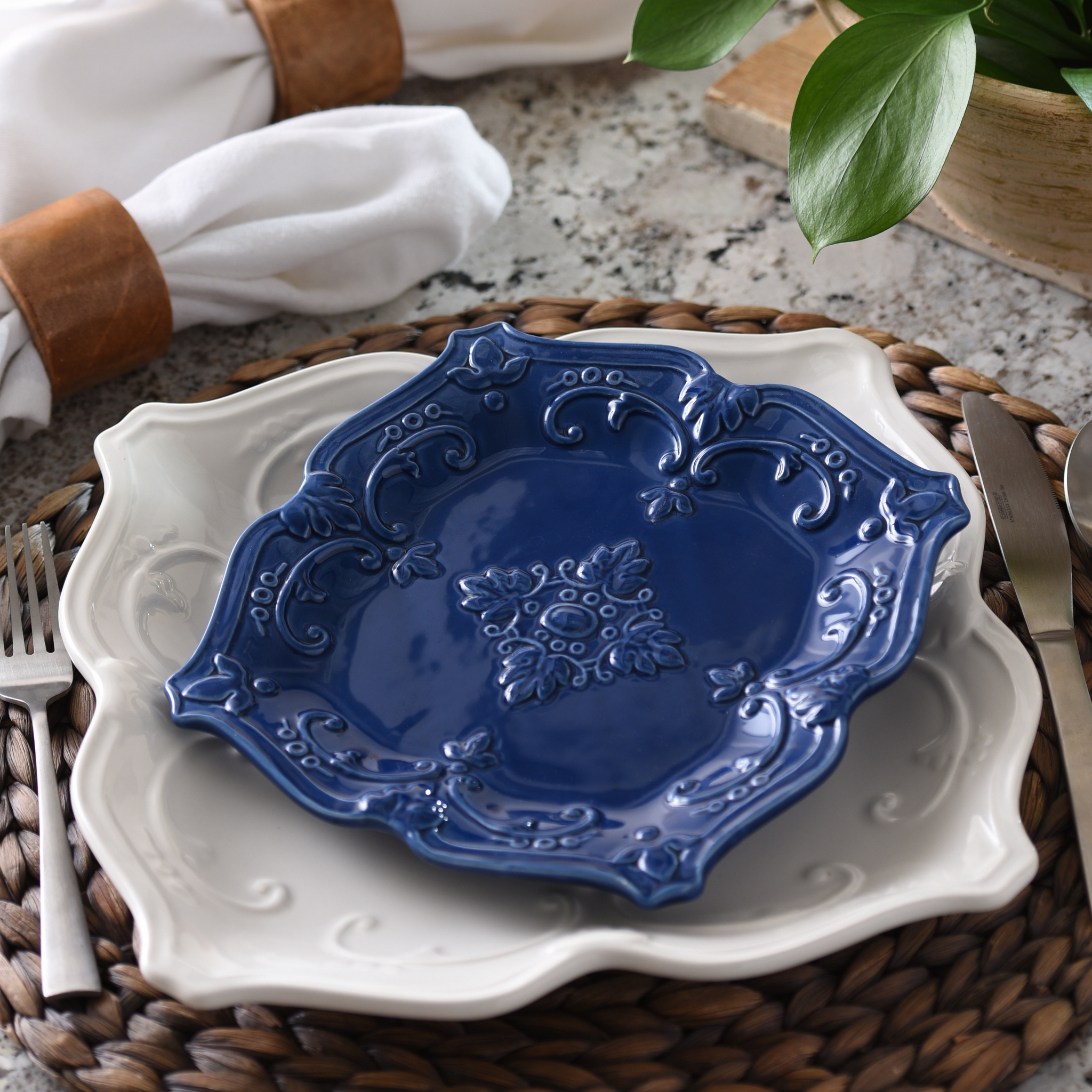 Blue Sweet Olive Salad Plate Kirklands