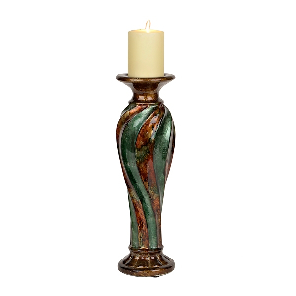 Green & Bronze Candle Holder, 16 in. Kirklands