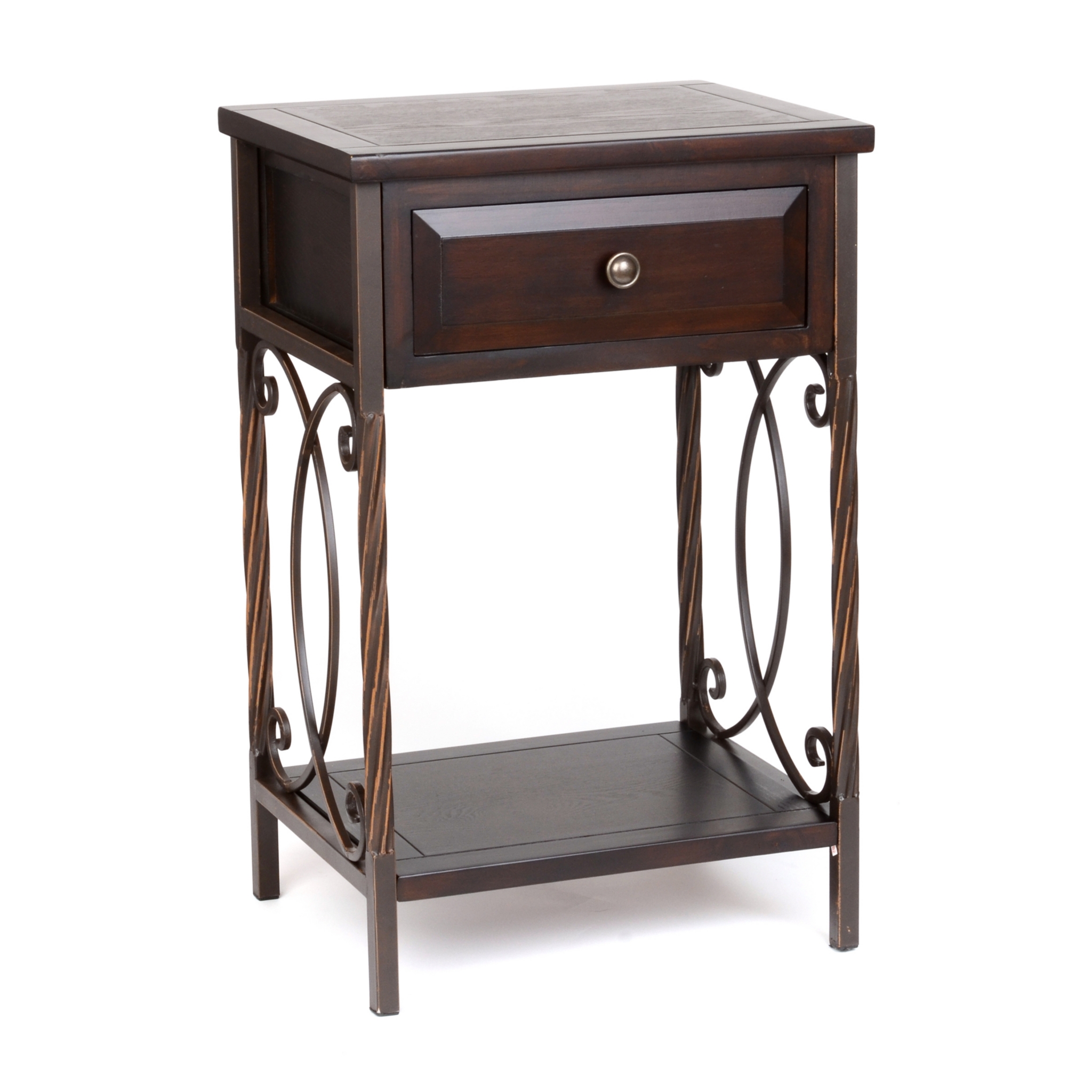 Espresso Scrolled Side Table Kirklands