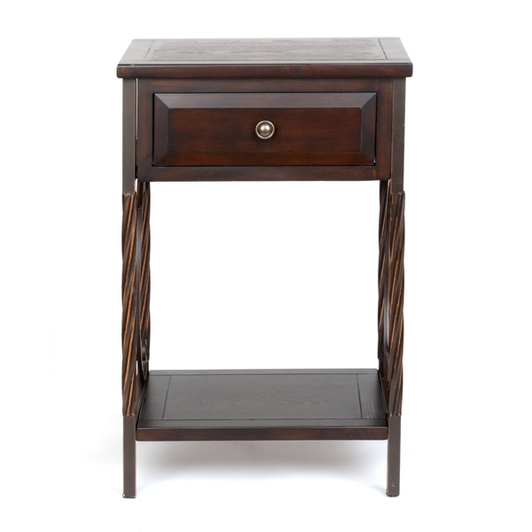 Espresso Scrolled Side Table Kirklands