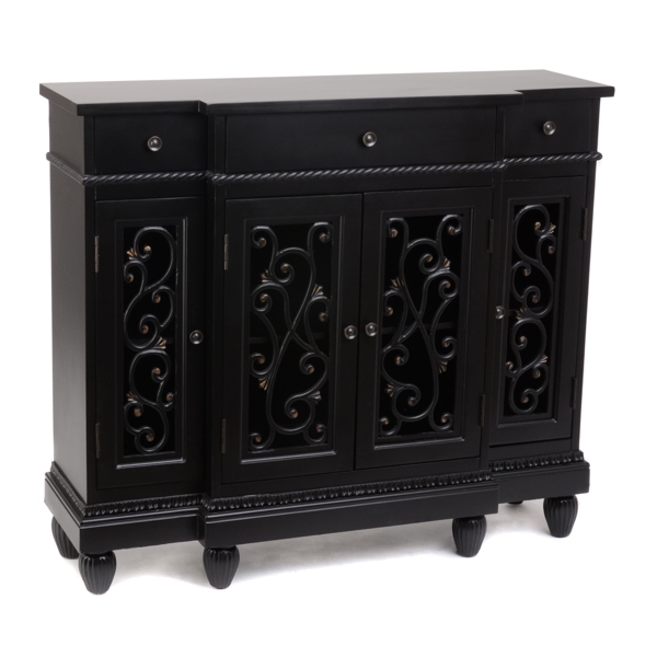 Prescott Black Open Scroll Kirklands