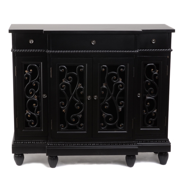 Prescott Black Open Scroll Kirklands