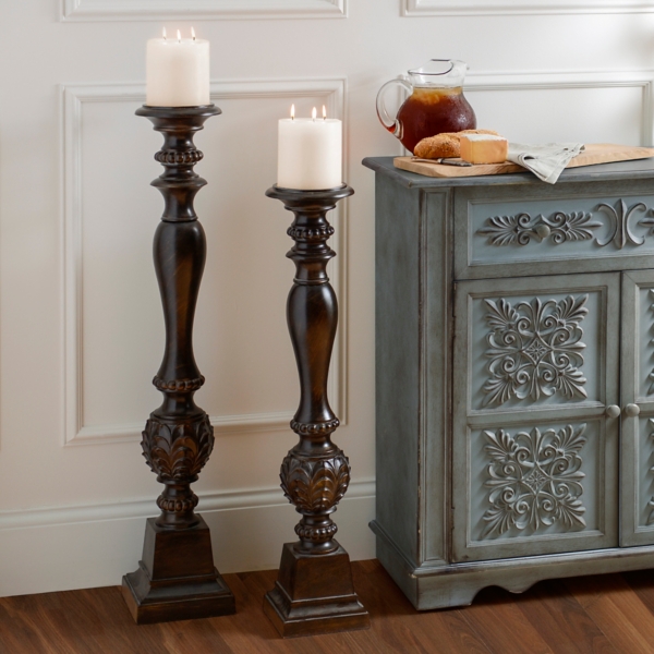 Dark Bronze Pillar Candle Holder, 36 in. Kirklands