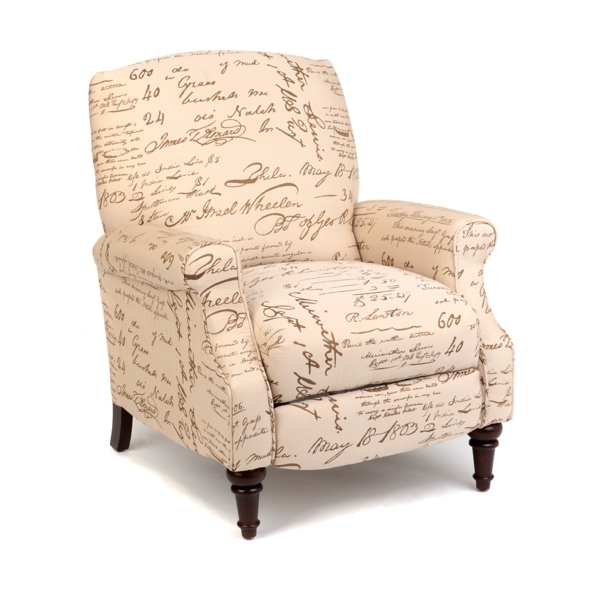 Ivory Script Recliner Kirklands