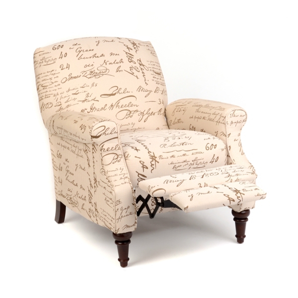 Ivory Script Recliner Kirklands
