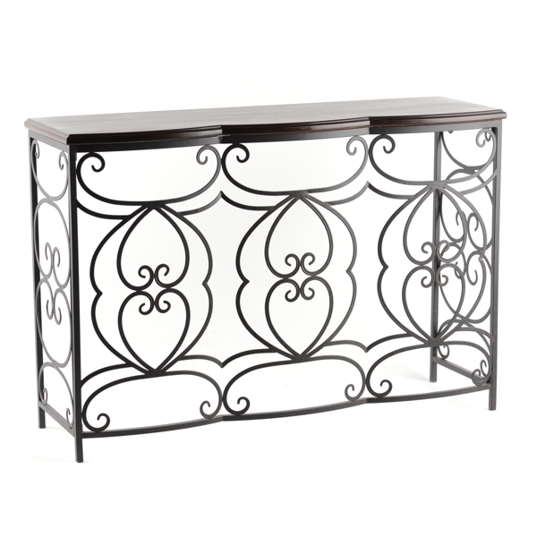 Savannah Black Metal Console Table Kirklands