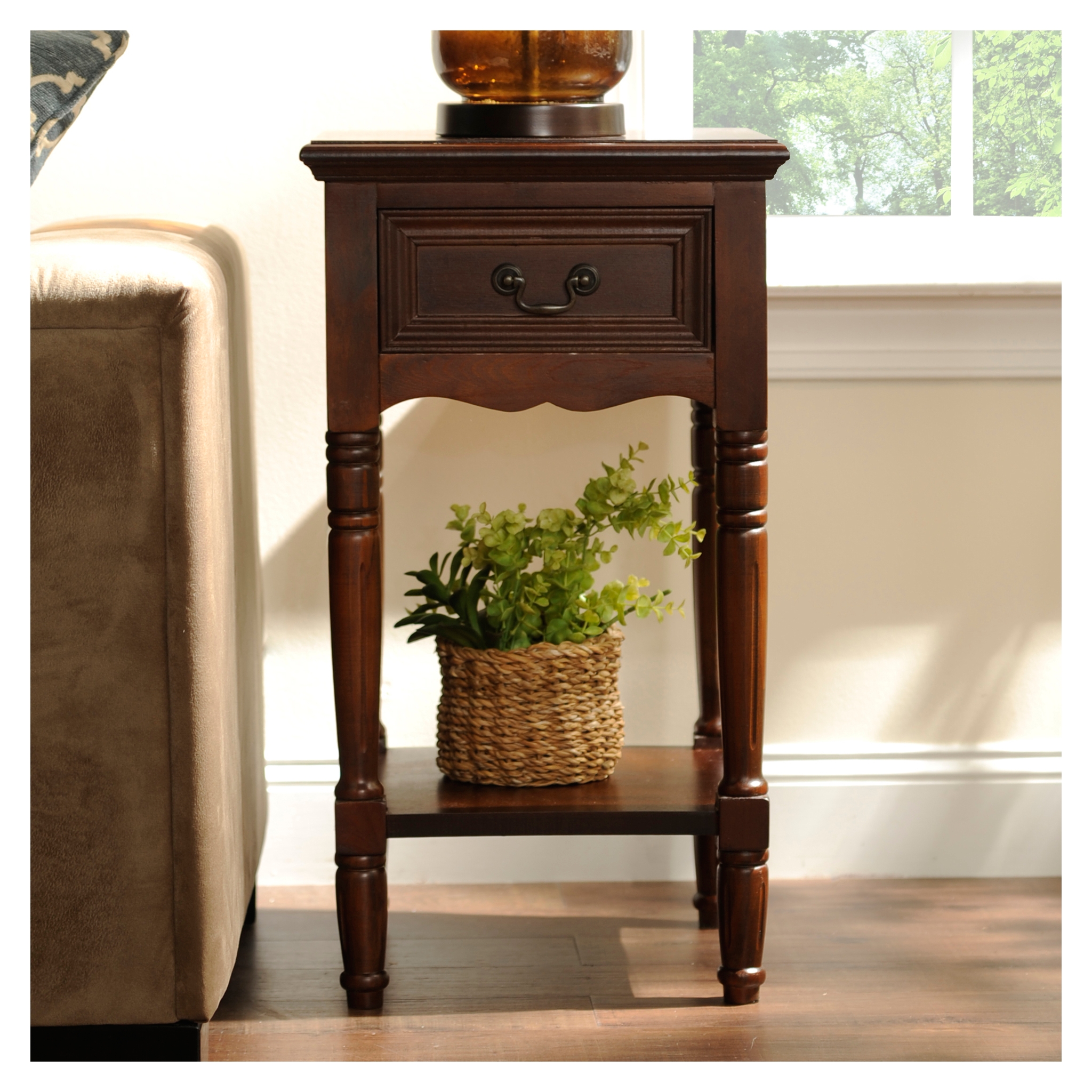 Christine Brown Side Table Kirklands