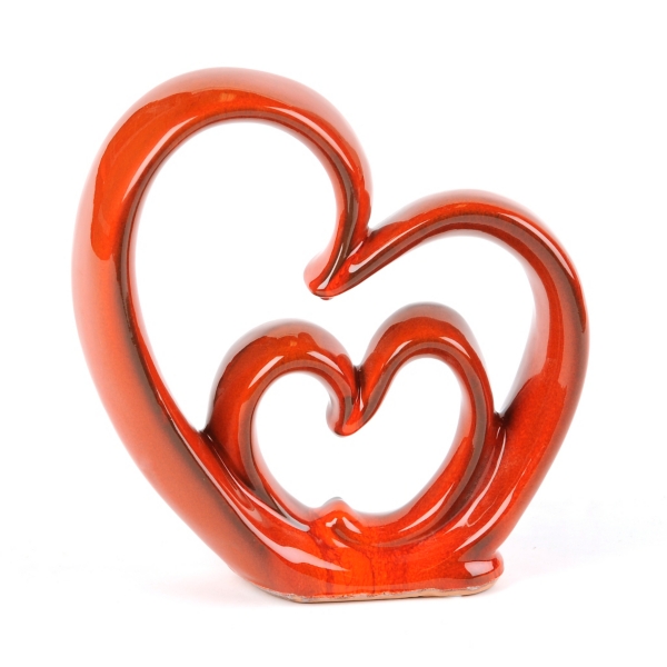 Red Ceramic Heart Statue Kirklands