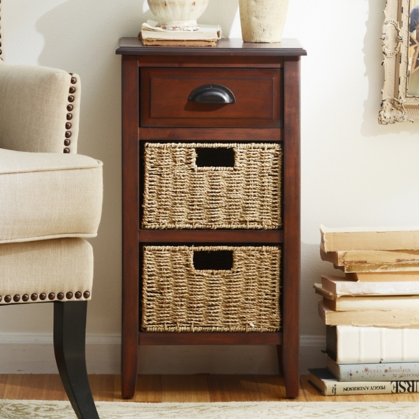 Brown 3Drawer Storage Chest Kirklands