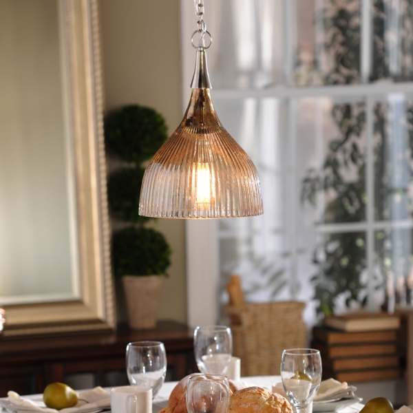 Copper Luster Glass Pendant Light Kirklands