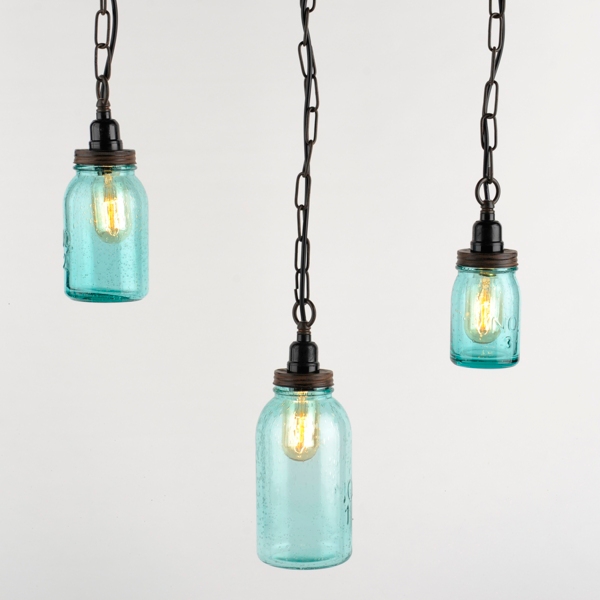 Mason Jar Pendant Light, Set of 3 Kirklands