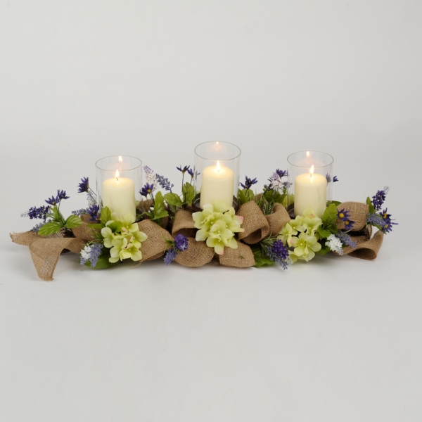 Lavender Burlap Centerpiece Kirklands