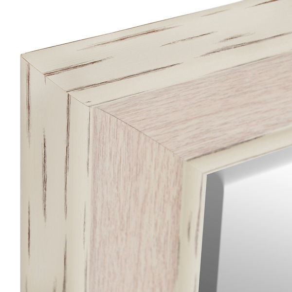 White Driftwood Framed Mirror, 33x45 Kirklands