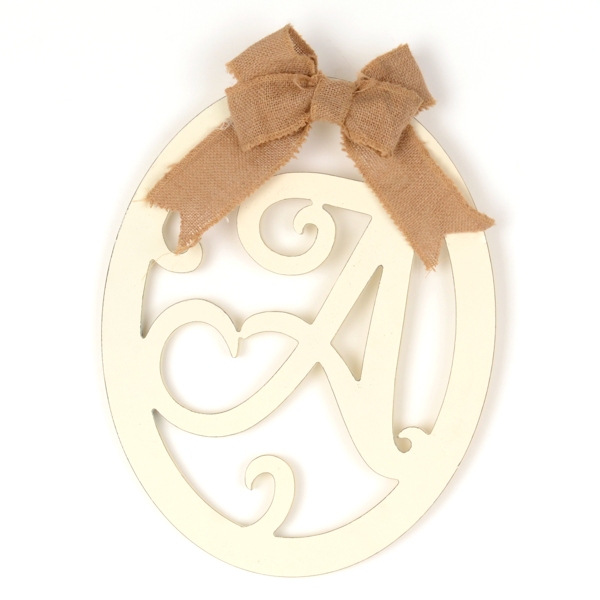 Cream Wooden Monogram A Wall Plaque Kirklands