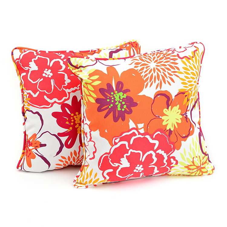 Floral Fantasy Outdoor Accent Pillows, Set of 2 Kirklands