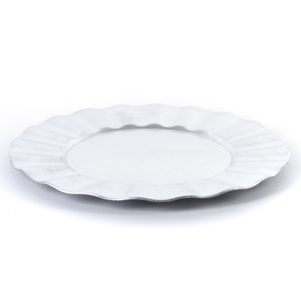 Ruffled Silver Charger Plate Kirklands