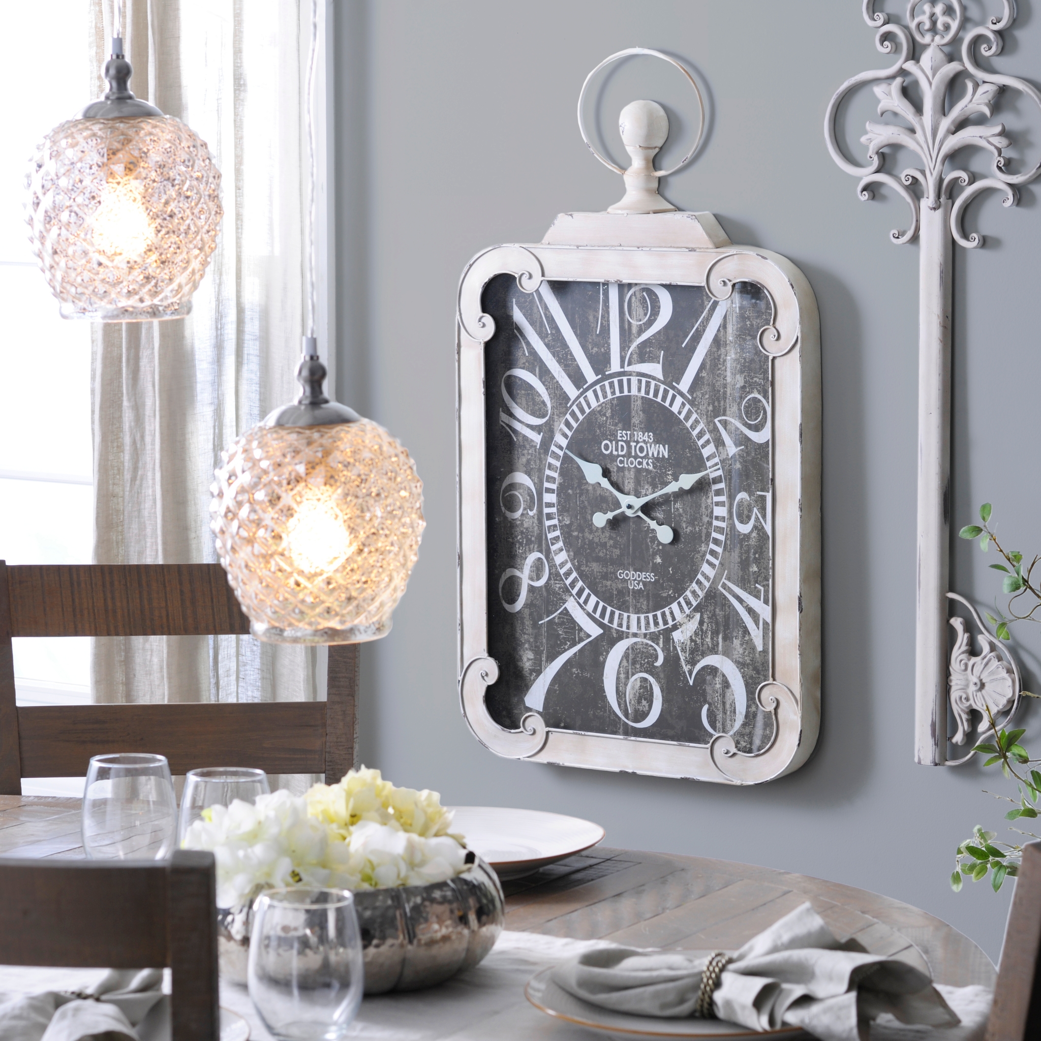 Margie Antique White Clock Kirklands