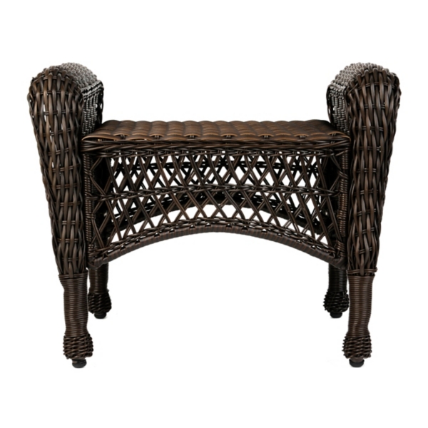 Savannah Brown Wicker Ottoman Kirklands
