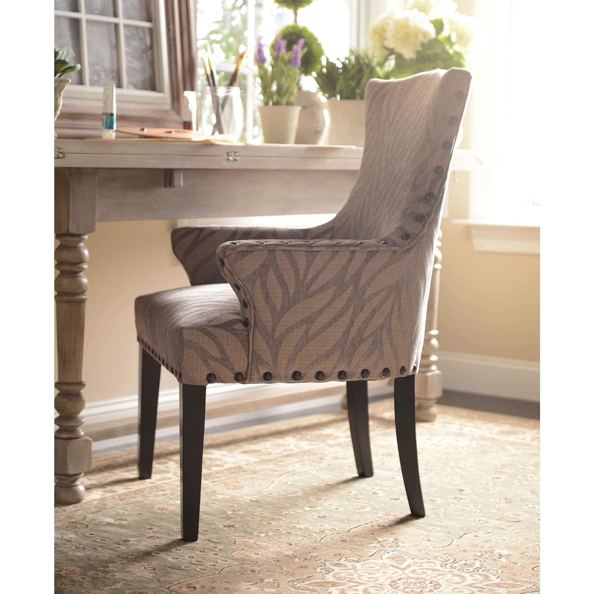 Amsterdam Taupe Arm Chair Kirklands