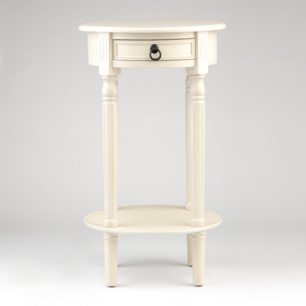 Antique White Round Accent Table Kirklands