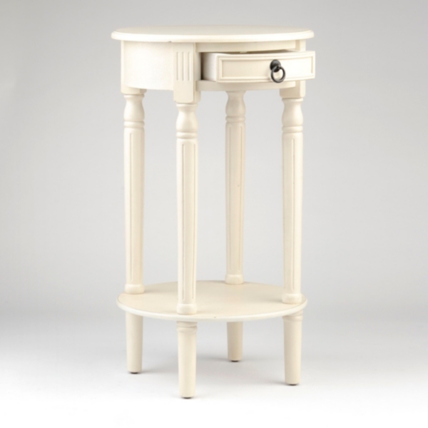 Antique White Round Accent Table Kirklands