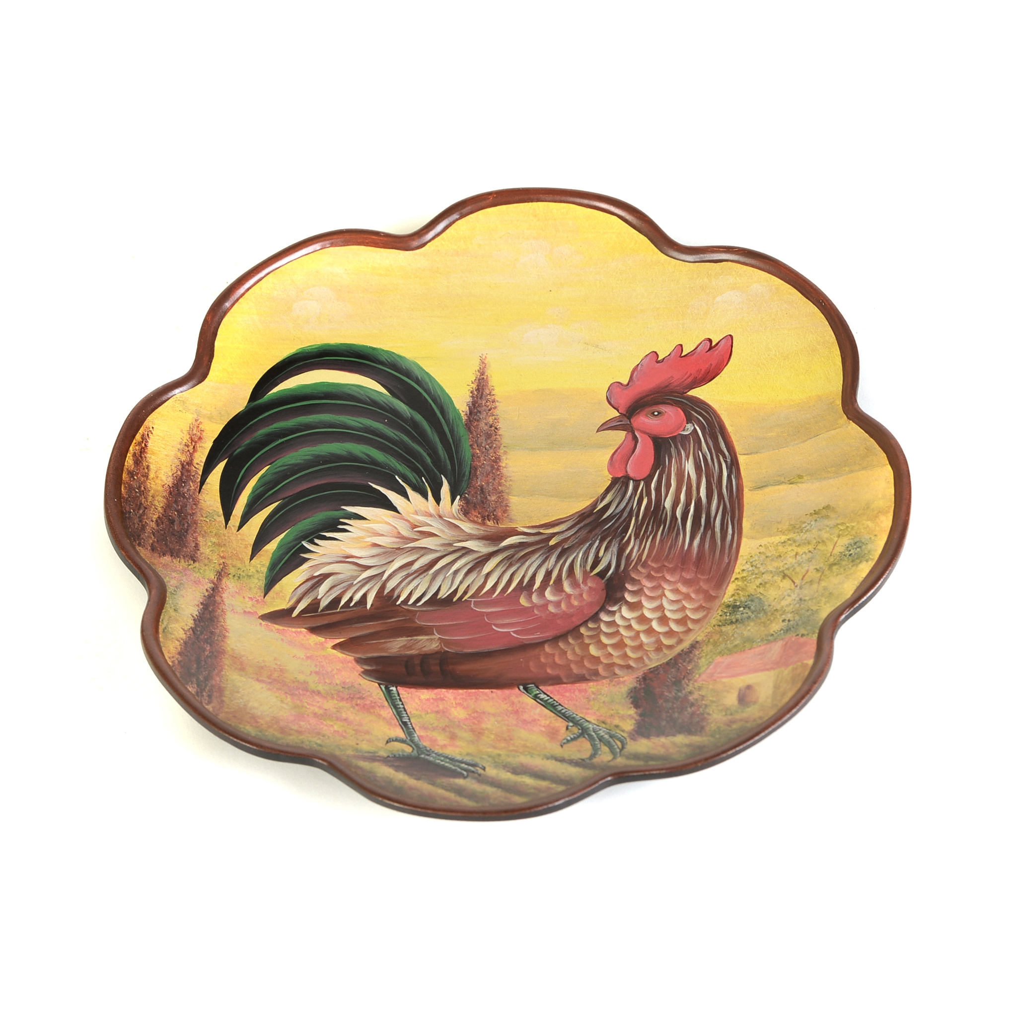 Green Rooster Decorative Plate Kirklands