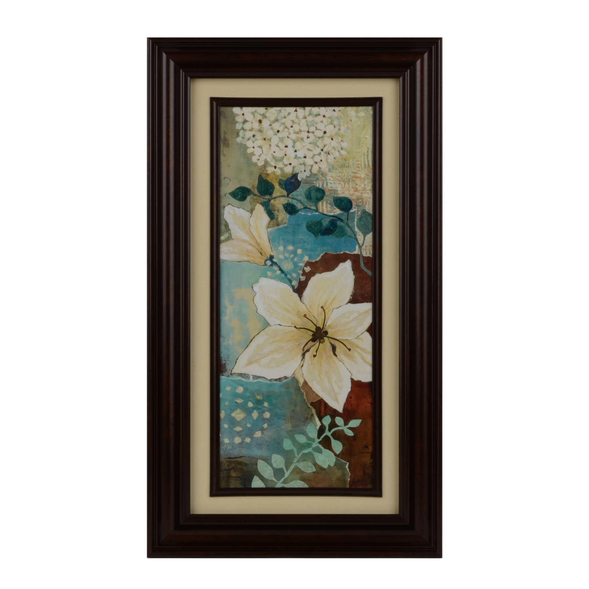 Blue & Cream Fleurs I Framed Art Print Kirklands