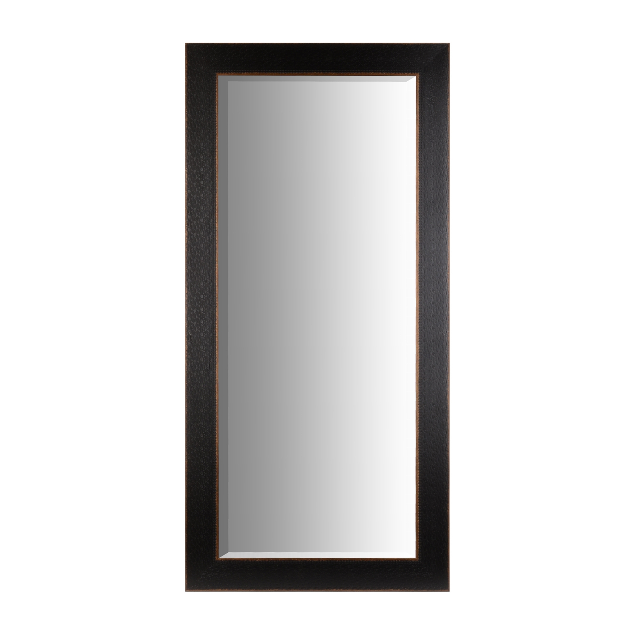 Textured Distressed Black Framed Mirror Kirklands