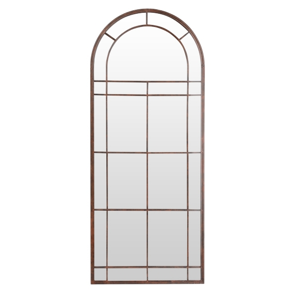 Distressed Brown Arch Mirror Kirklands