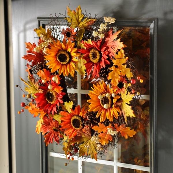 Autumn Sunflower Wreath | Kirklands