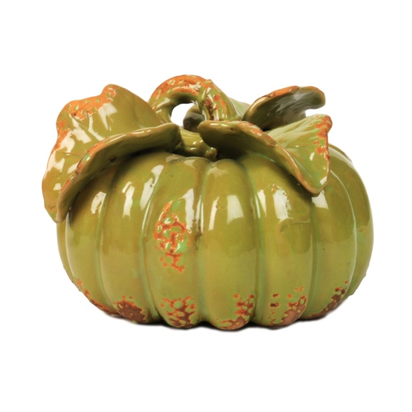 Distressed Green Ceramic Pumpkin Kirklands